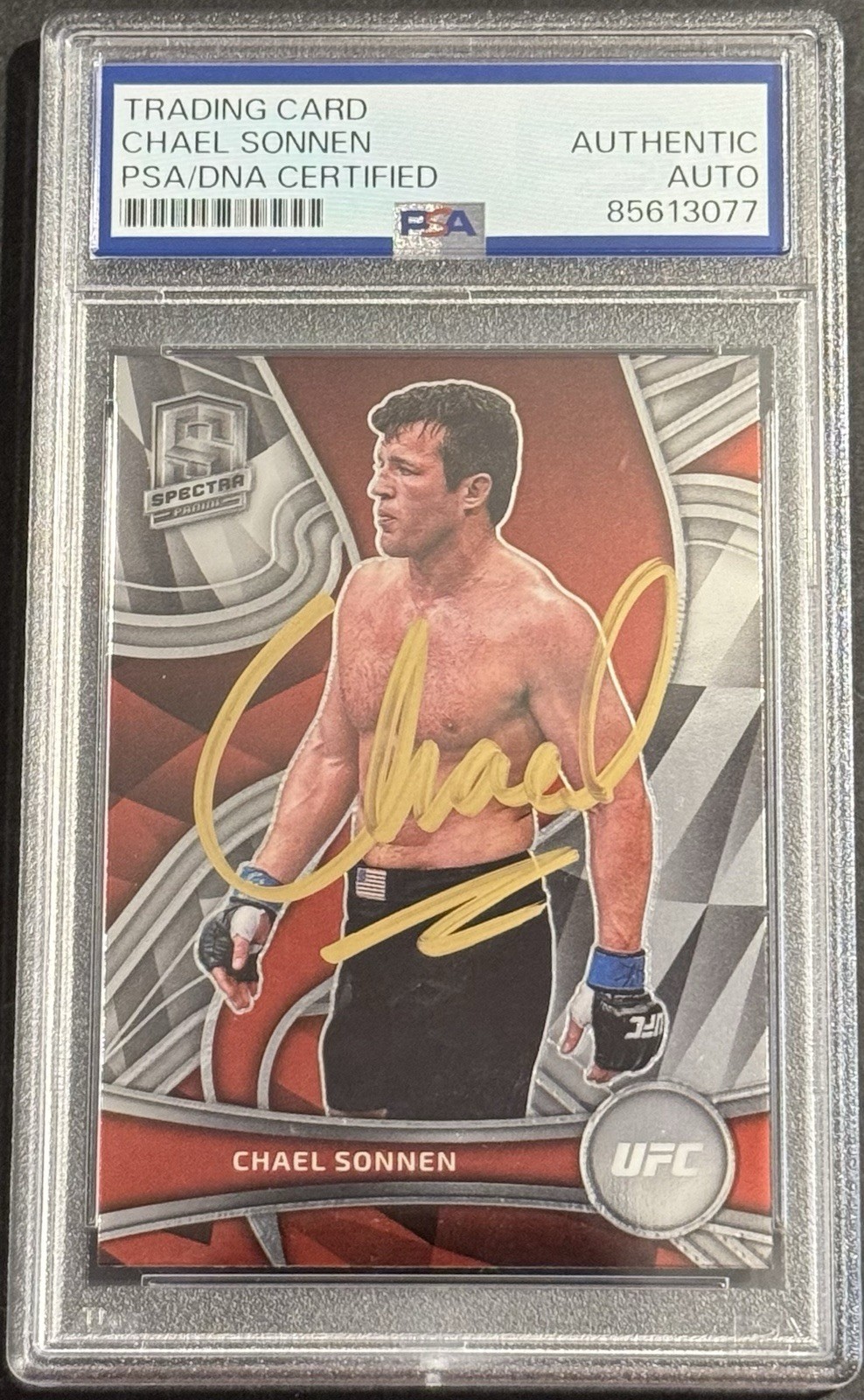 Chael Sonnen Signed Auto 2022 Chronicles Spectra UFC Card PSA/DNA Slabbed