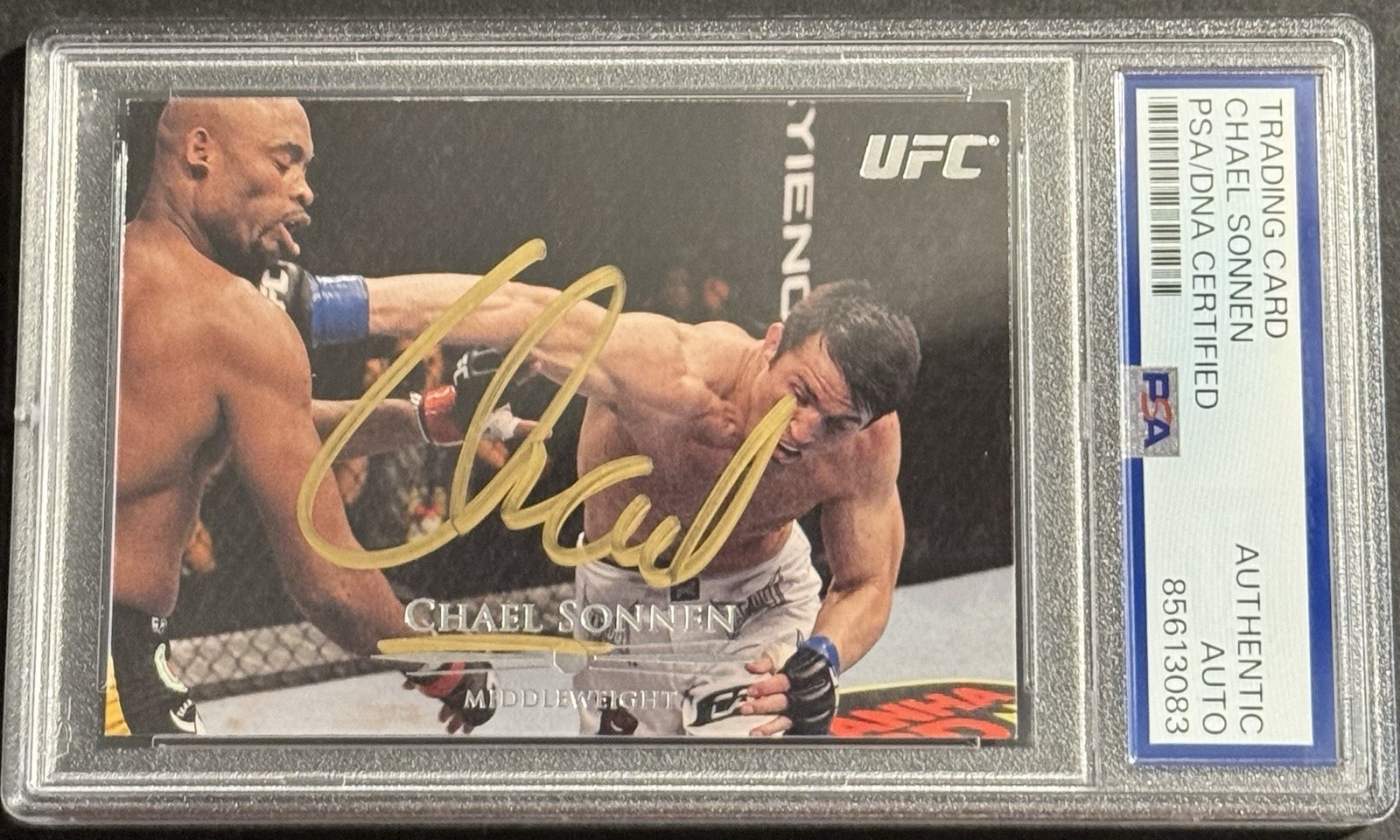 Chael Sonnen Signed Auto 2011 Topps UFC Card PSA/DNA Slabbed