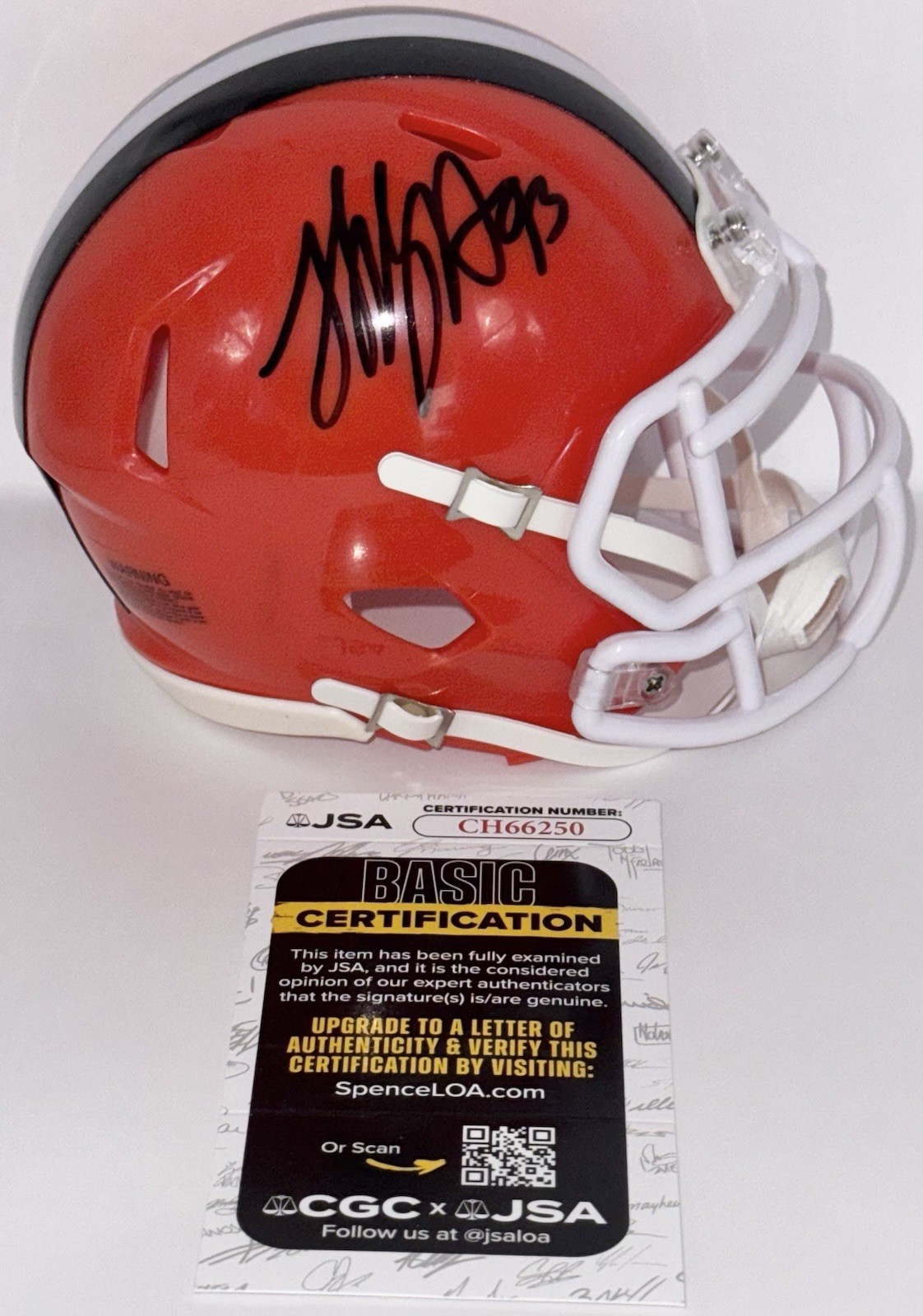 Shelby Harris Signed Autographed Cleveland Browns Mini Helmet JSA COA
