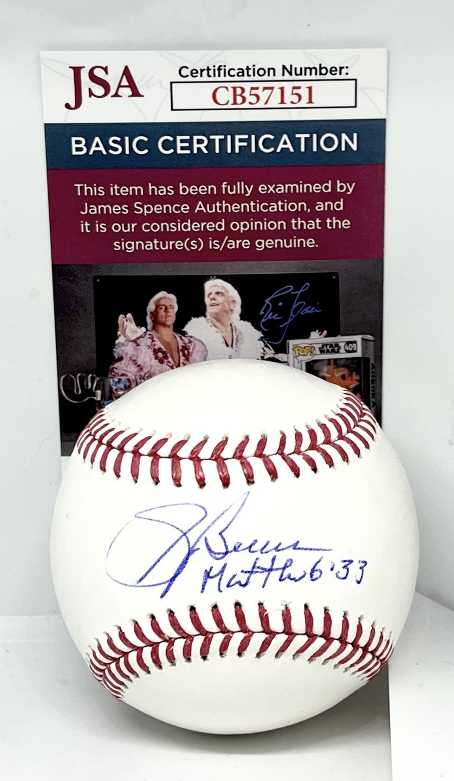 Sid Bream Pirates Braves signed Official MLB Baseball Ball autographed JSA