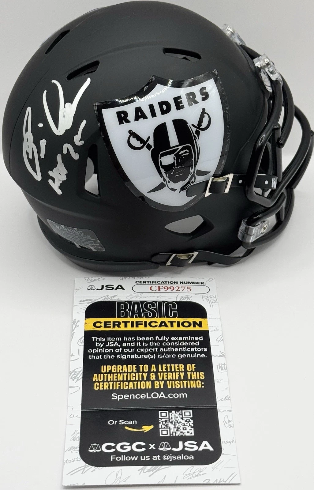 Eric Allen Signed Autographed Los Angeles Raiders Mini Helmet JSA COA