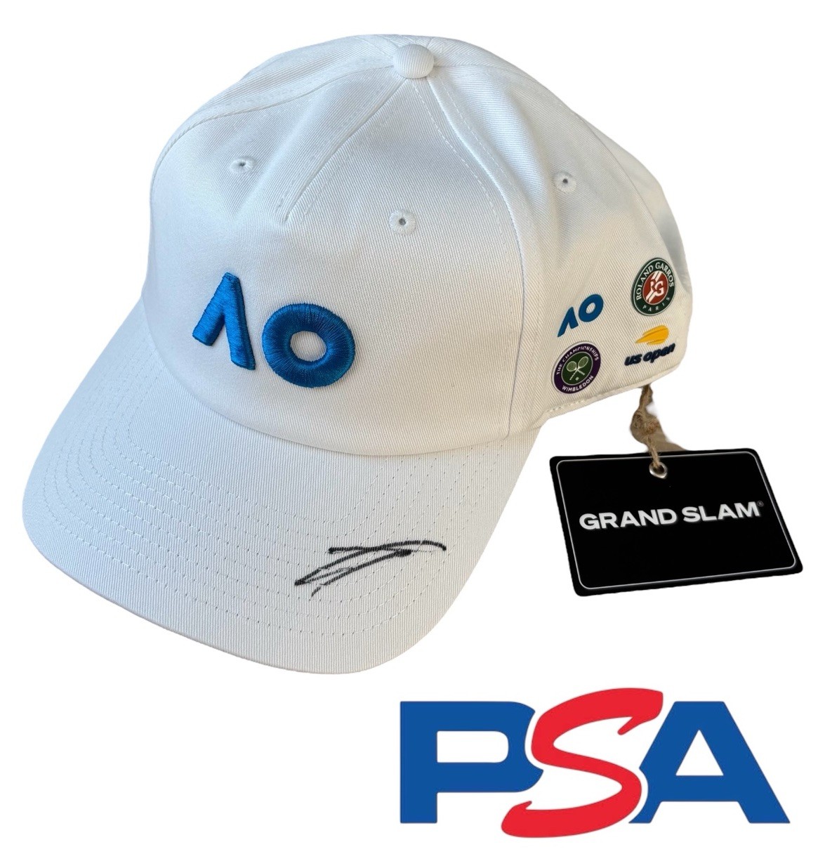 Jannik Sinner Signed Australian Open Grand Slam Limited Edition Hat Cap PSA AUTO