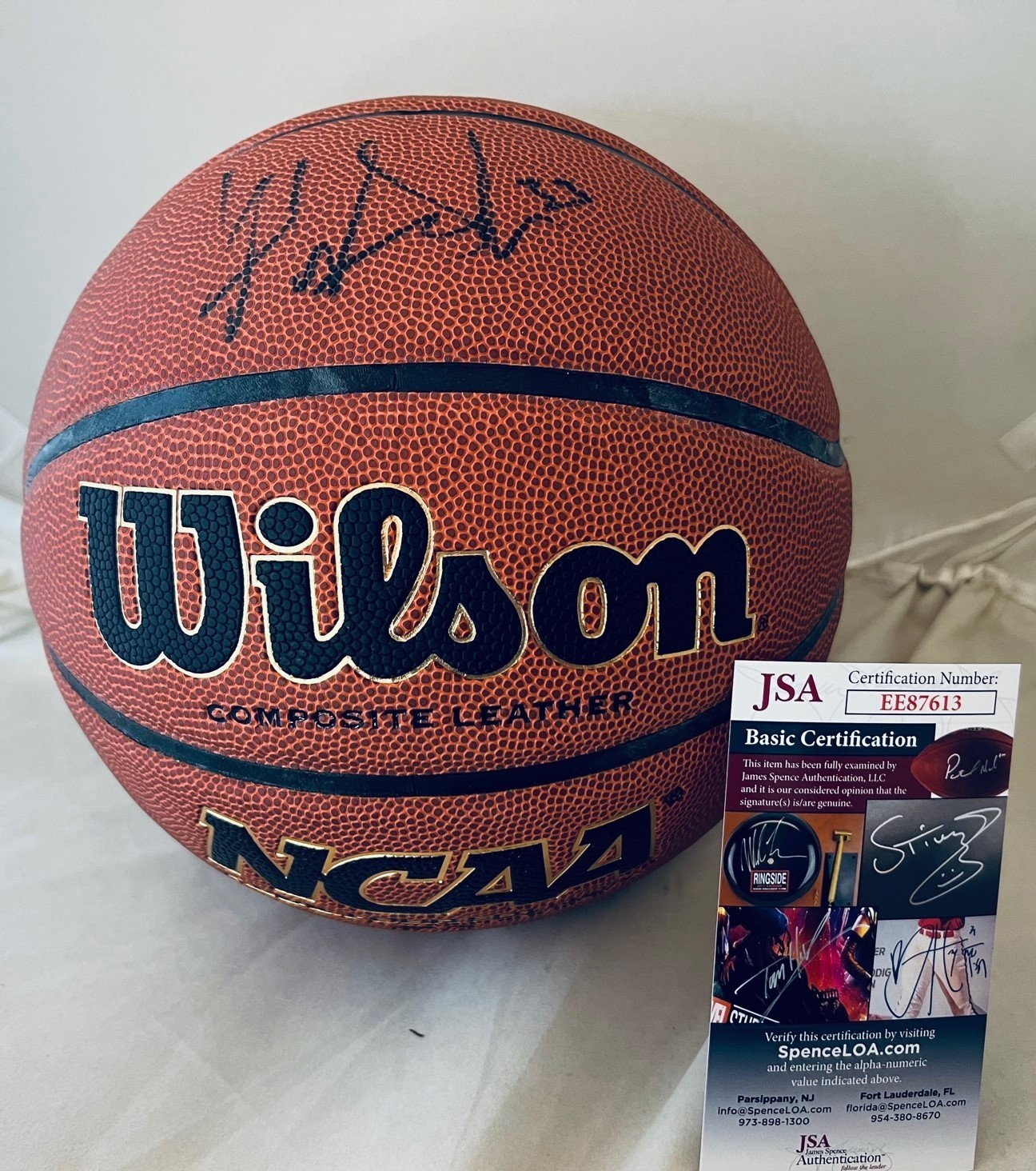 Katie Lou Samuelson UConn Huskies signed NCAA Basketball Ball autographed JSA
