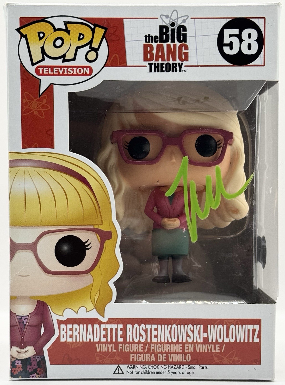 Melissa Rauch Signed Big Bang Theory Bernadette Funko Pop 58 Auto BAS Beckett