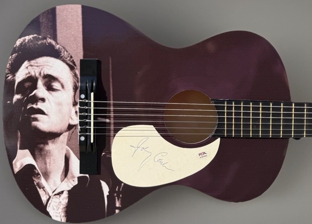 PSA/DNA Johnny Cash Signed Autographed Custom Graphics 