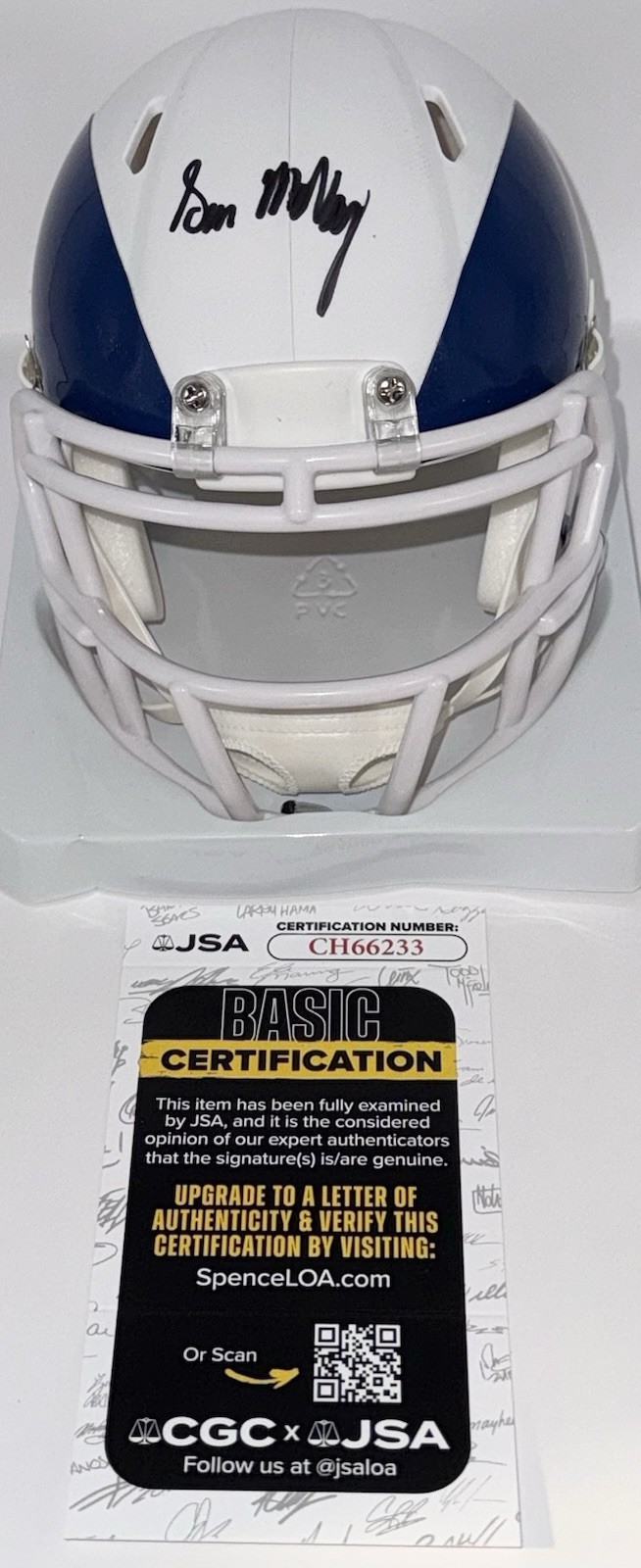 Sean Mcvay Signed Autographed AMP Los Angeles Rams Mini Helmet JSA COA