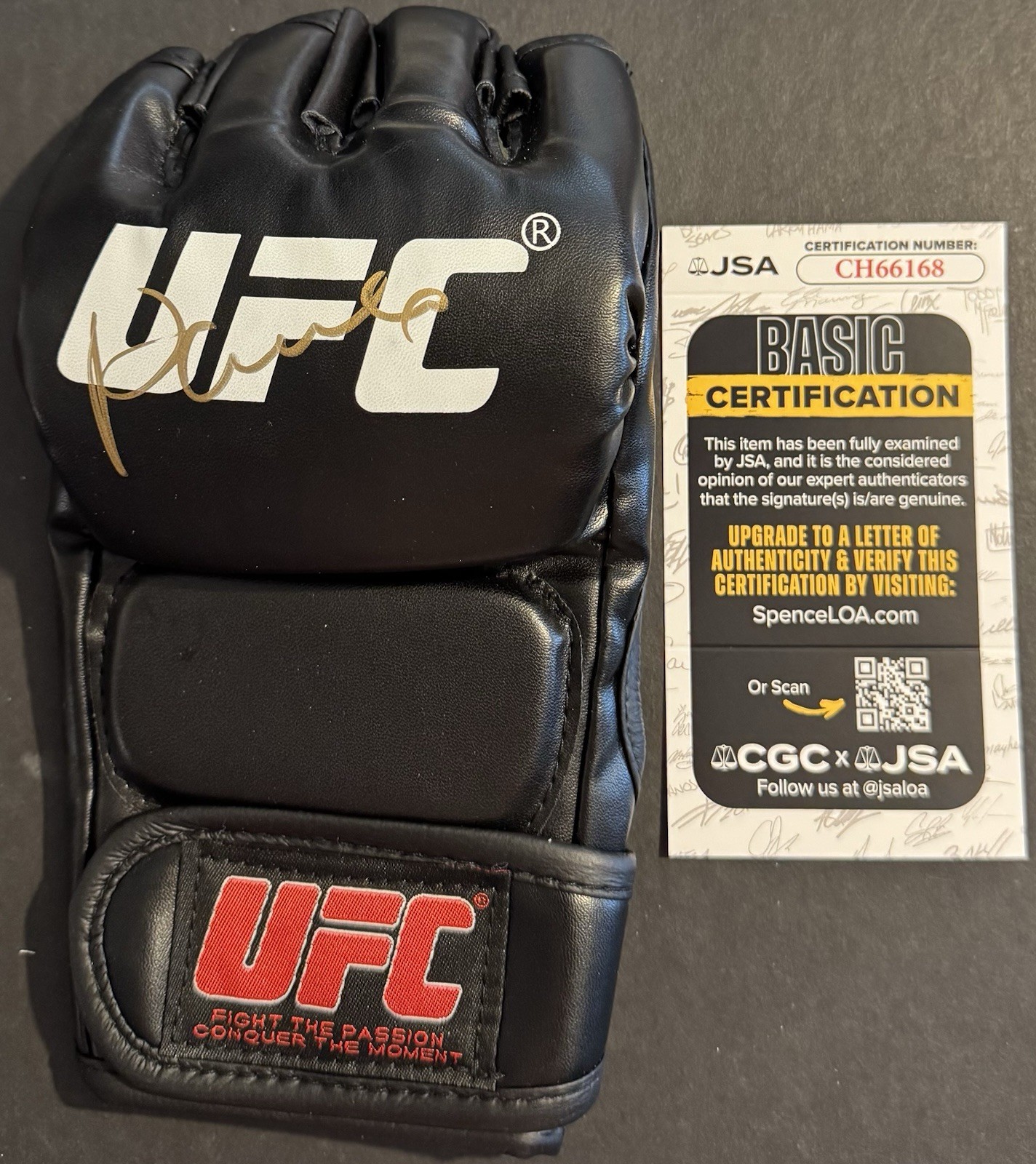 Paulo Costa Signed Autographed UFC Fight Glove JSA COA