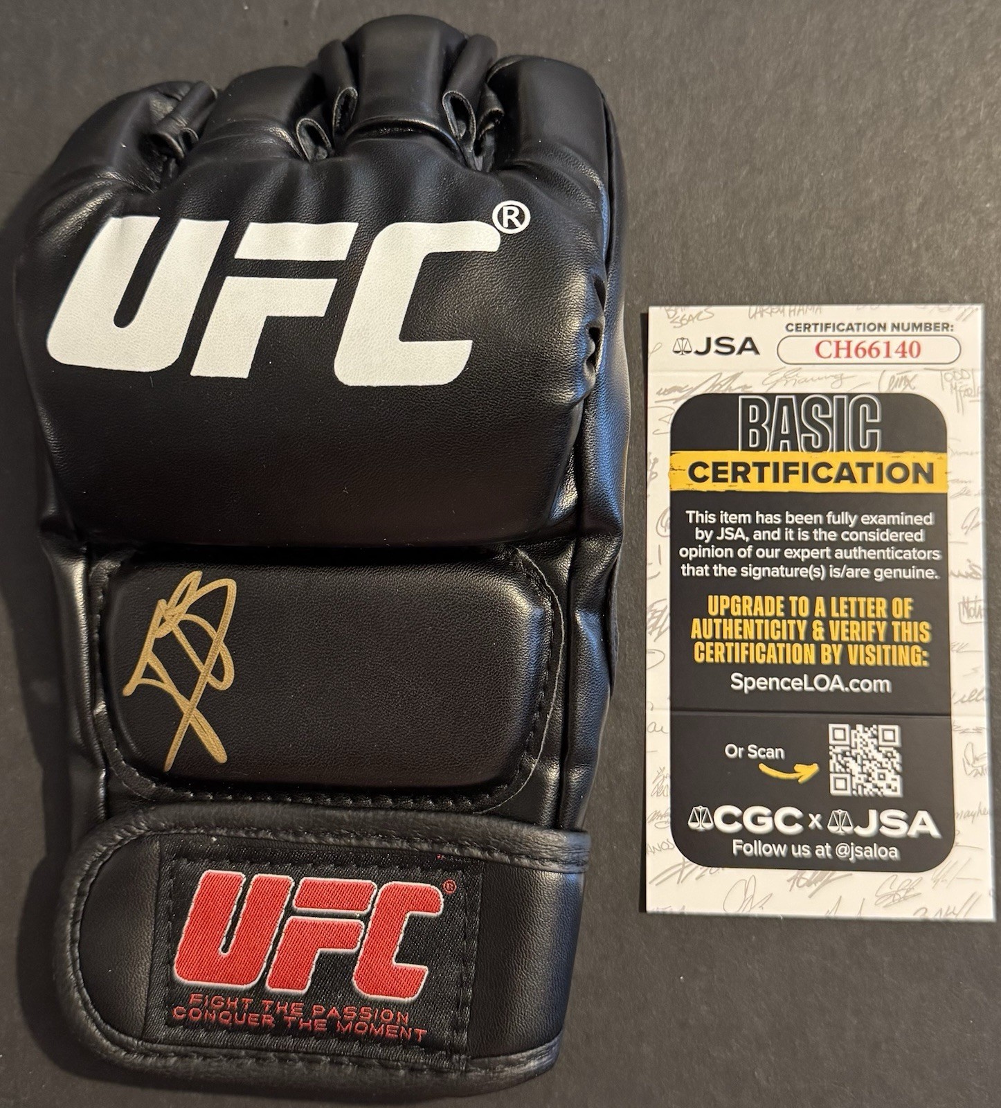Tallison Teixeira Signed Autographed UFC Fight Glove JSA COA