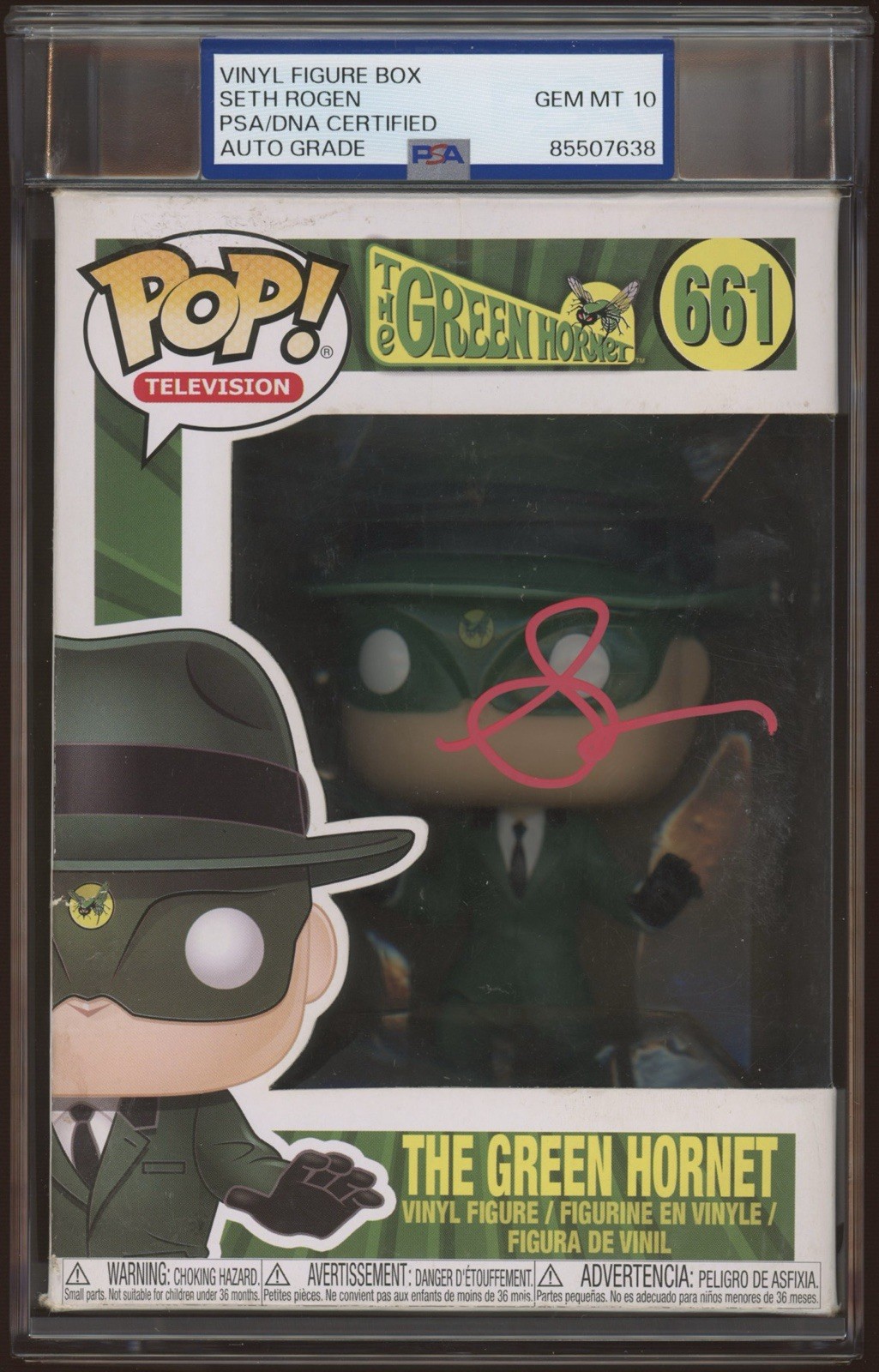 Seth Rogen Signed The Green Hornet TV Funko Pop #661 PSA ENCAP GEM MINT 10 AUTO