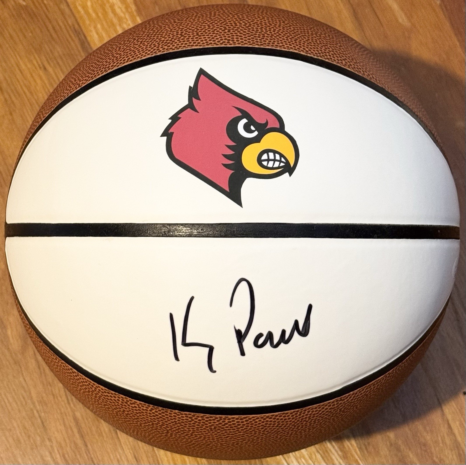 Kenny Payne Signed Autographed Louisville Cardinals Logo Basketball JSA