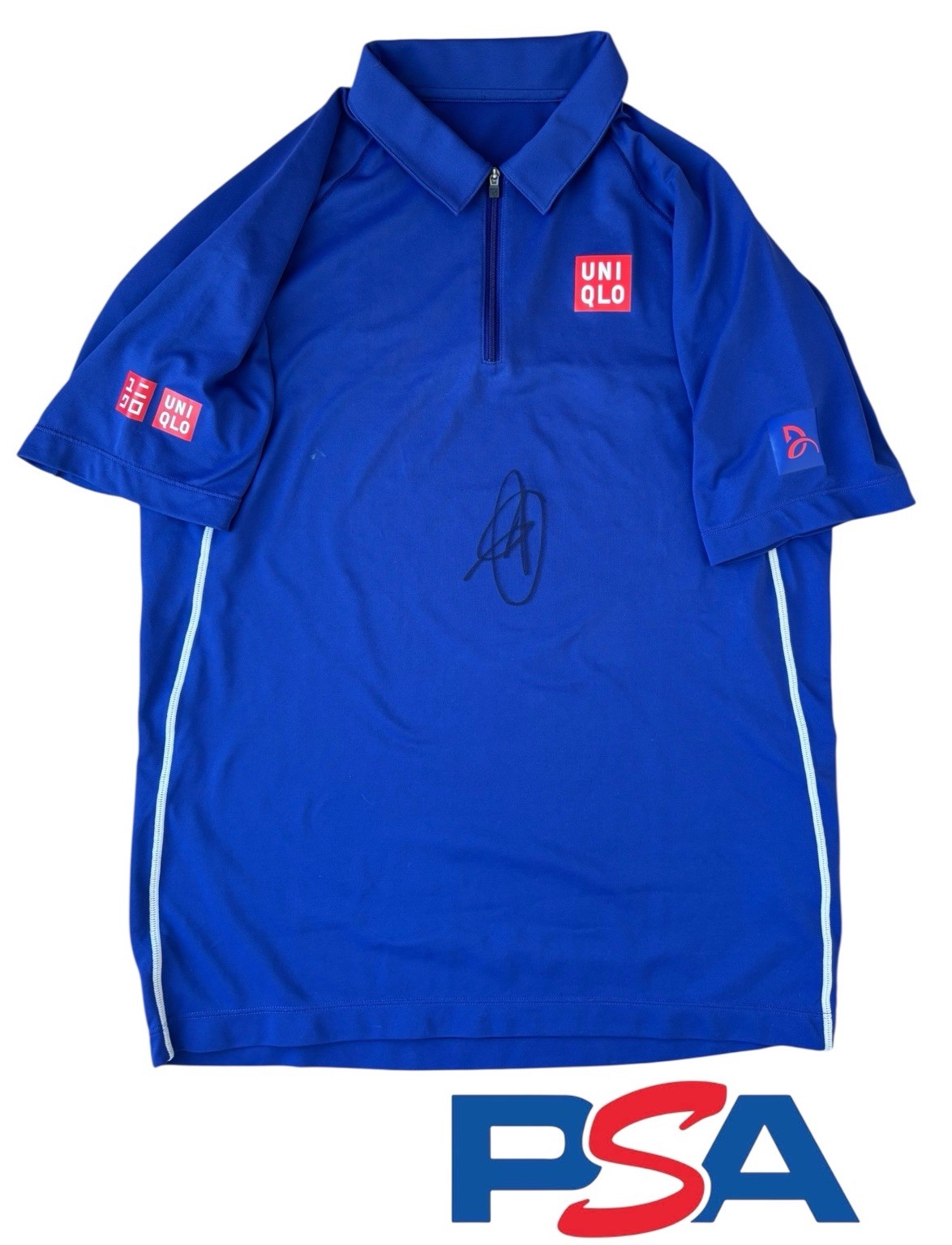 Novak Djokovic Signed Autographed UNIQLO Tennis Polo Shirt PSA AUTO GOAT