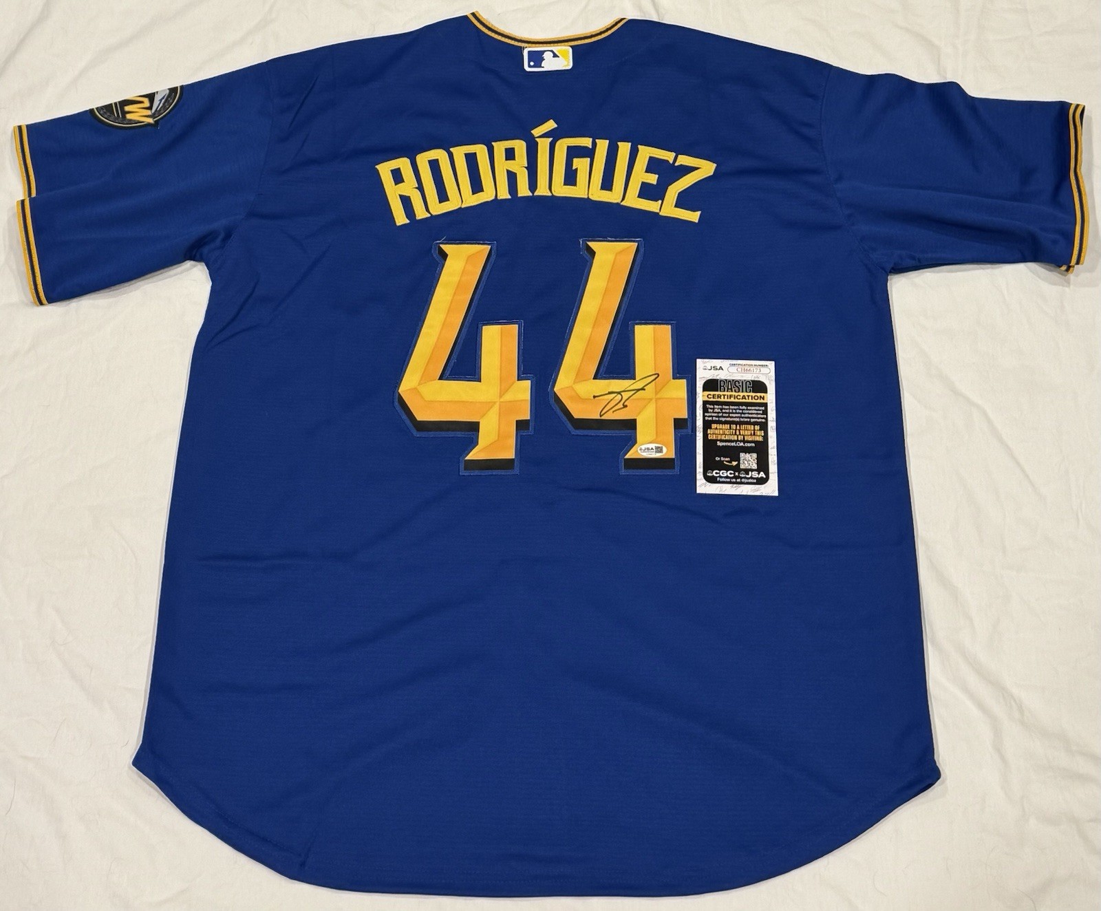 Julio Rodriguez Signed Autographed Seattle Mariners City Connect Jersey JSA COA