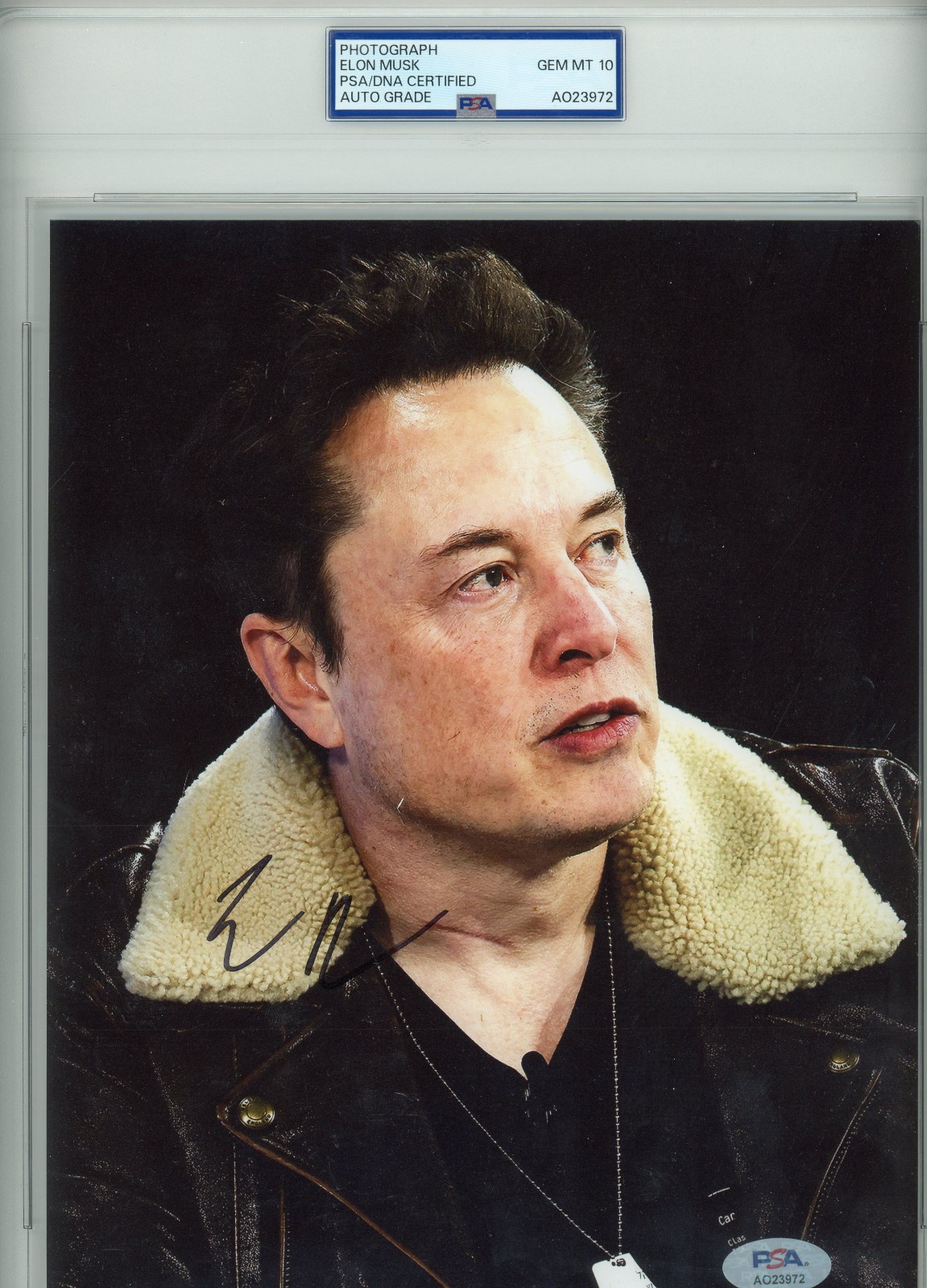 Elon Musk Autographed SpaceX Doge Tesla Twitter 8x10 Photo Auto PSA Gem Mt 10