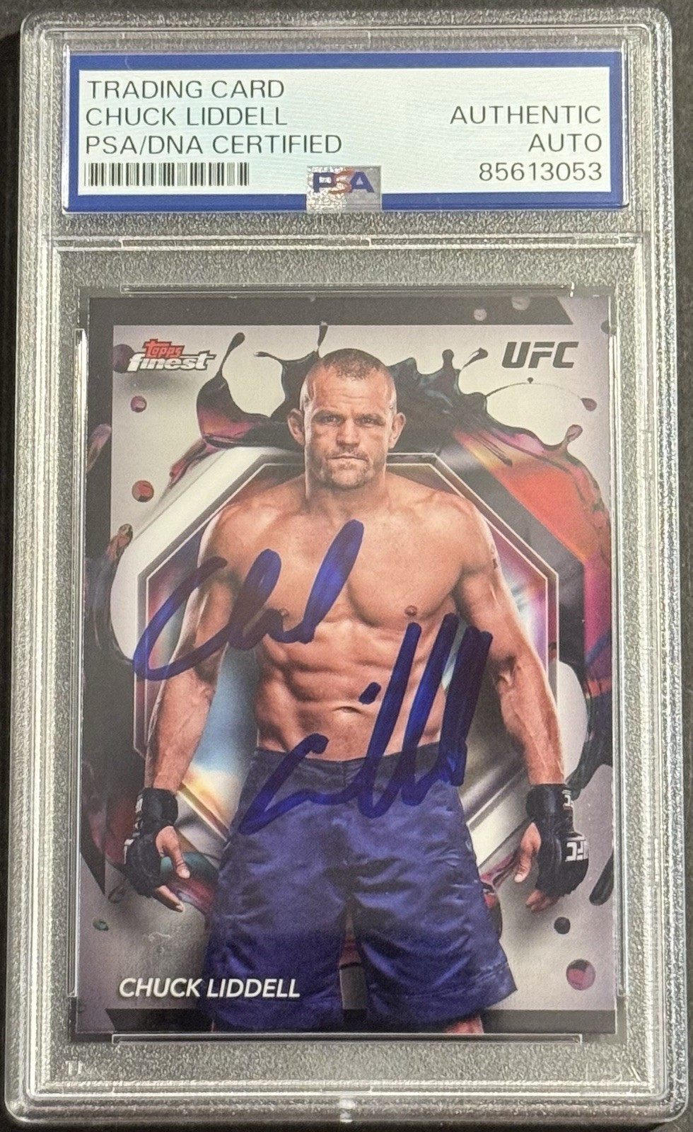 Chuck Liddell Iceman Signed Auto 2024 Topps Finest Rare UFC Card PSA/DNA Slabbed