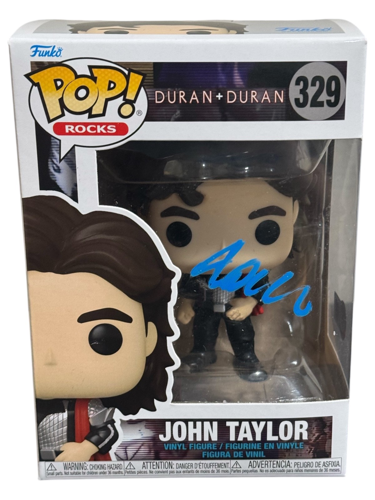 John Taylor Duran Duran Signed Autograph Funko Pop Rocks #329 Figure Beckett COA