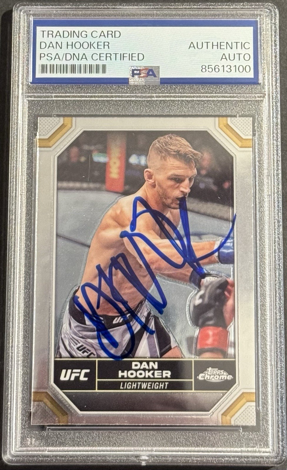 Dan Hooker Signed Auto 2024 Topps Chrome UFC Card PSA/DNA Slabbed Hangman