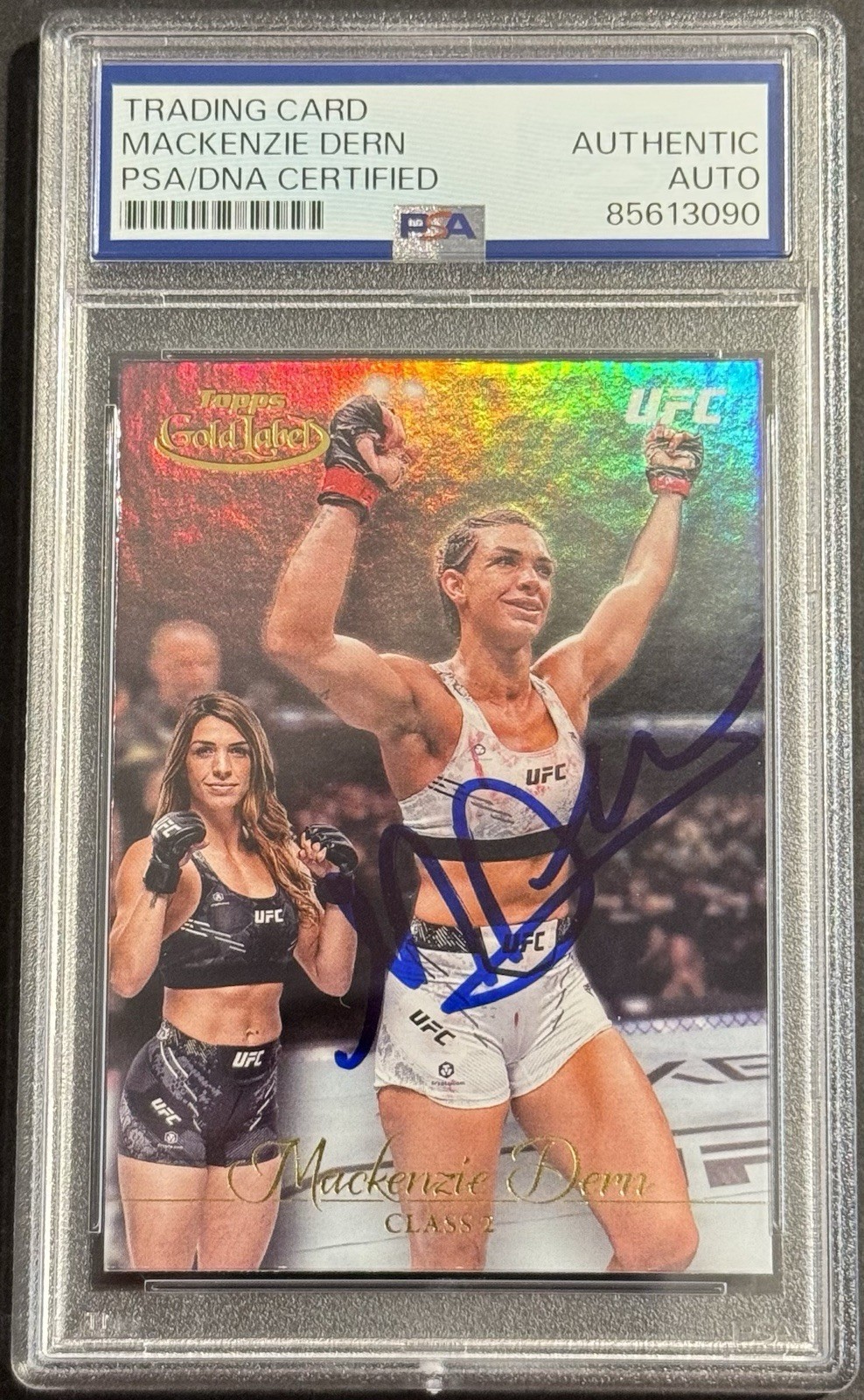 Mackenzie Dern Signed Auto 2024 Topps Gold Label UFC Card PSA/DNA Slabbed