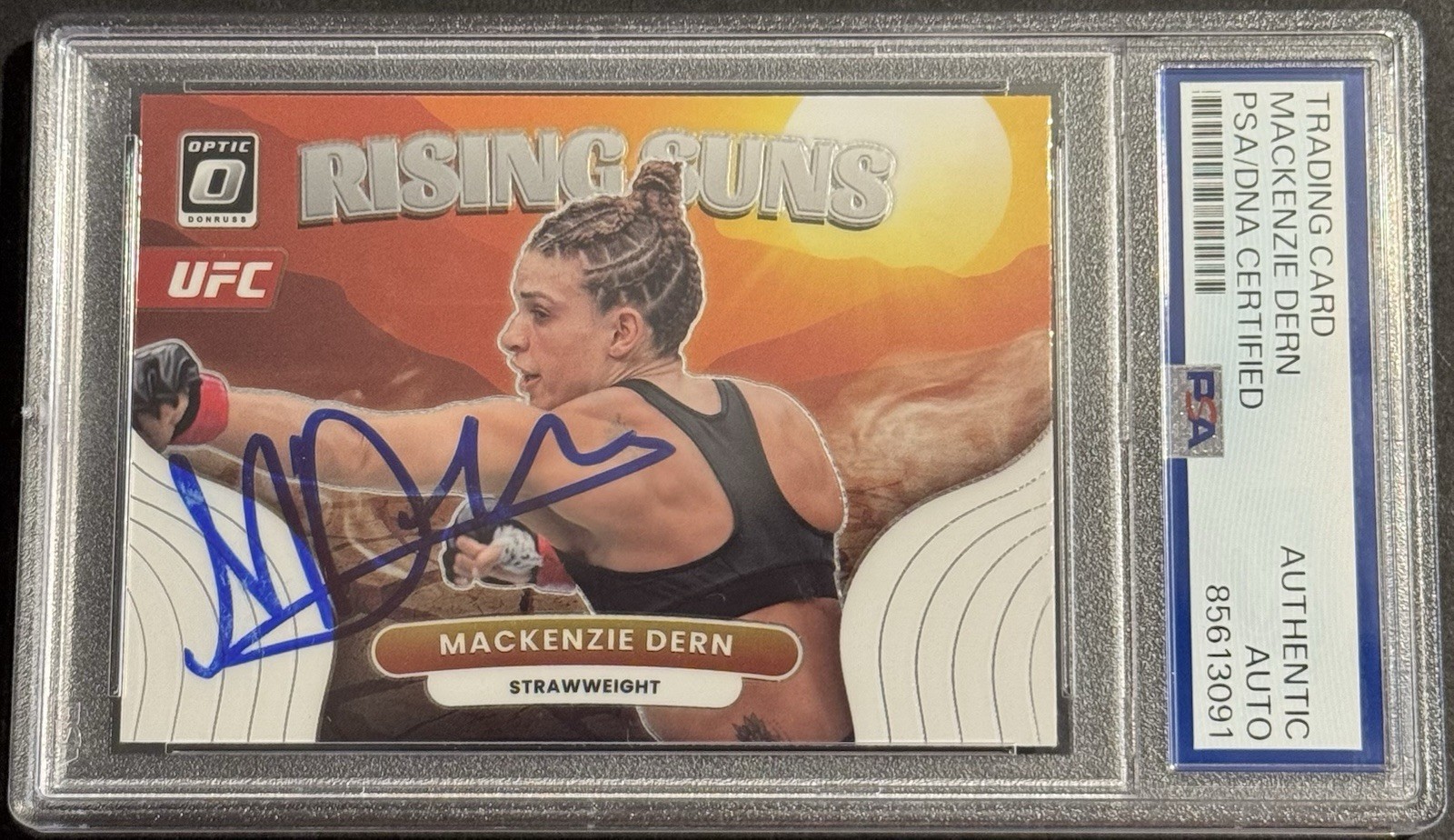 Mackenzie Dern Signed Auto 2023 Optic Rising Suns UFC Card PSA/DNA Slabbed