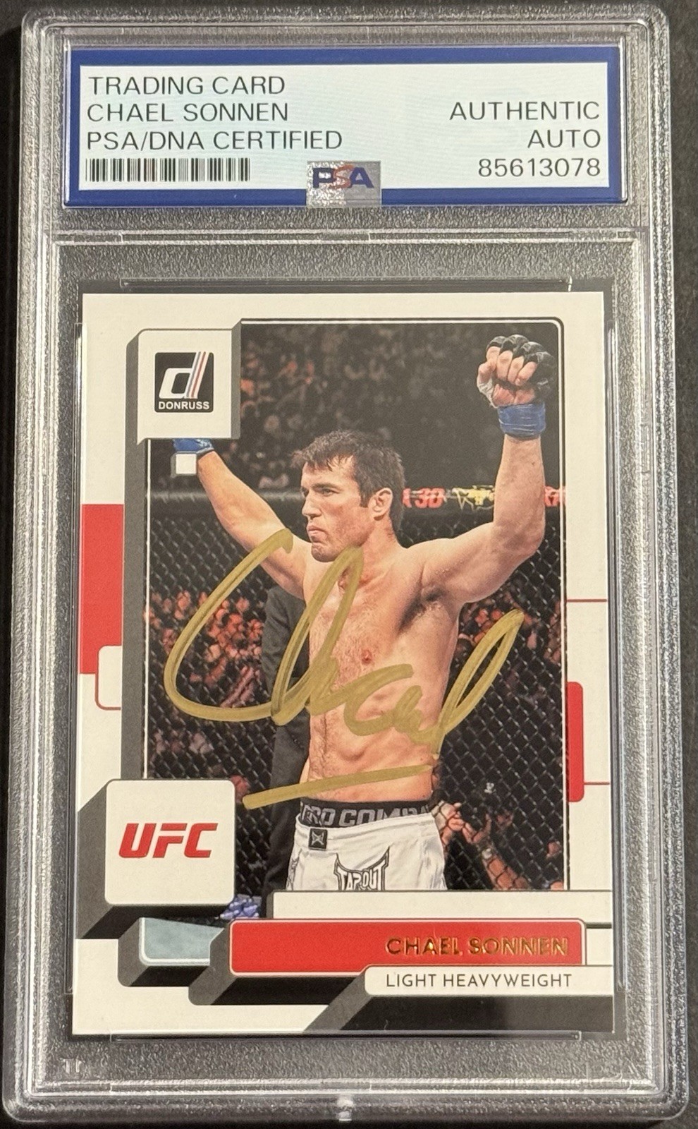 Chael Sonnen Signed Auto 2023 Donruss UFC Card PSA/DNA Slabbed