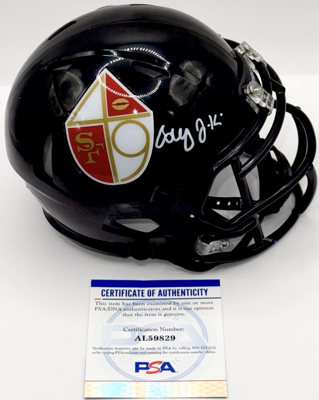 Corey Kiner Signed Autographed San Francisco 49ers Mini Helmet PSA/DNA COA
