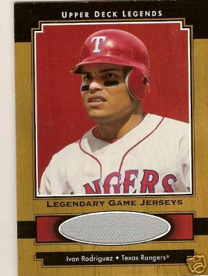 2001 Legends Legendary Jerseys IVAN RODRIGUEZ Pudge