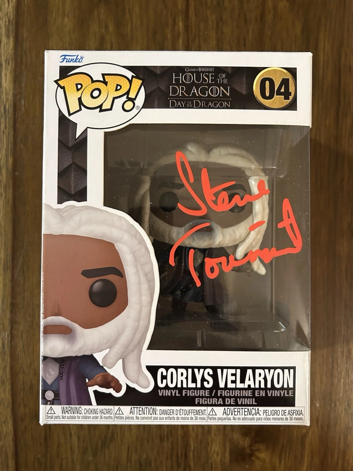 Steve Toussaint ‘House of the Dragon’ Signed 'Corlys Velaryon' Funko Pop Beckett