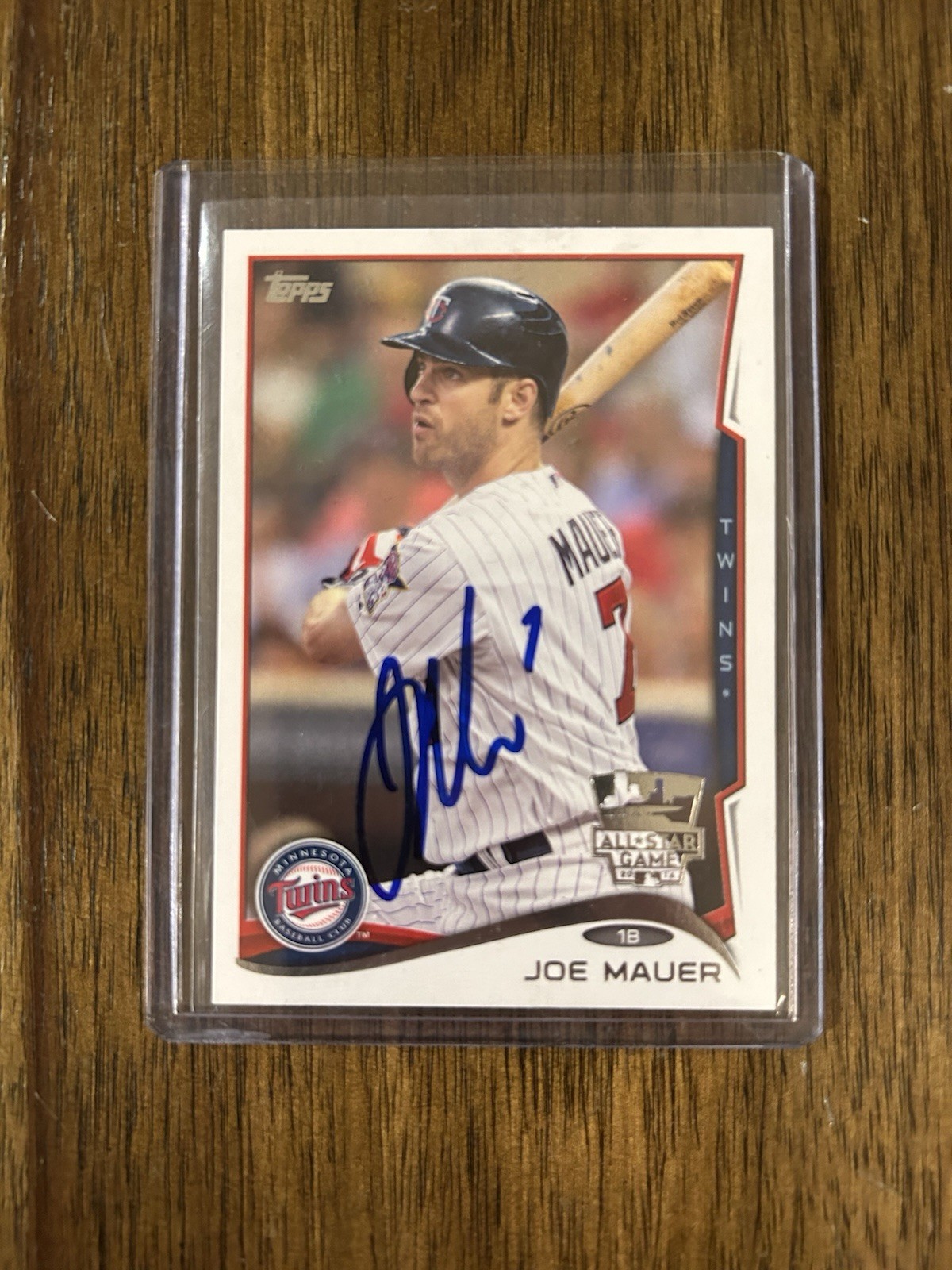 Joe Mauer Signed Minnesota Twins 2014 Topps ASG Baseball Card Autograph