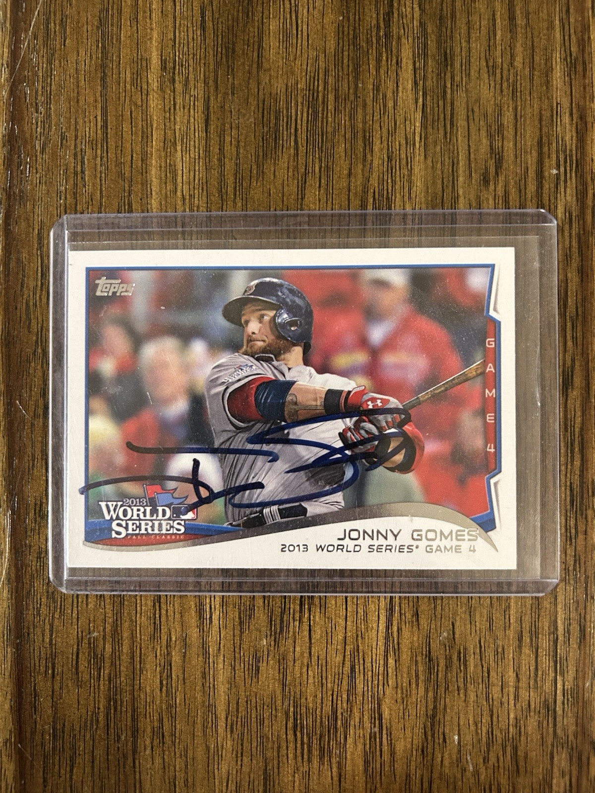 Jonny Gomes Red Sox World Series Signed Topps Baseball Card Autograph