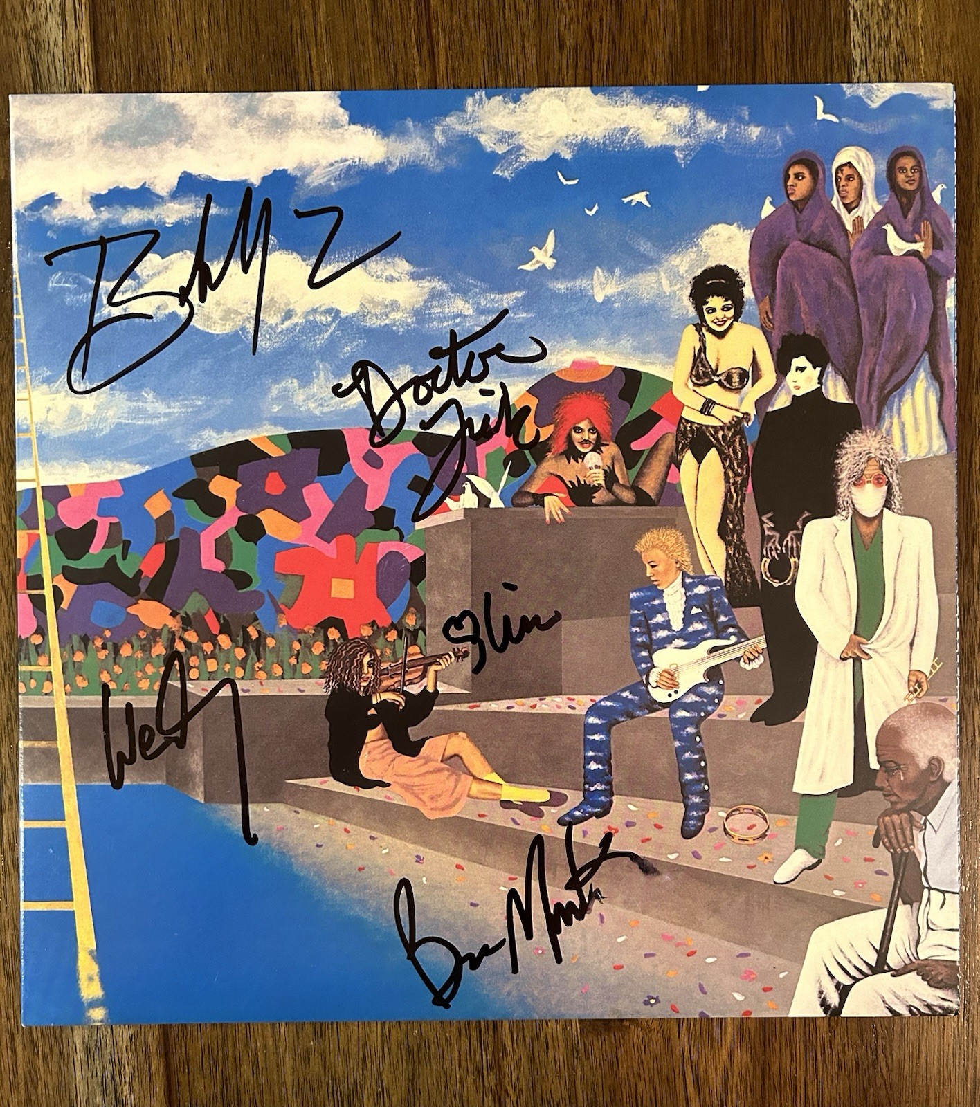 ‘Prince And The Revolution’ Full Band Signed ‘Around The World’ Vinyl Album +5