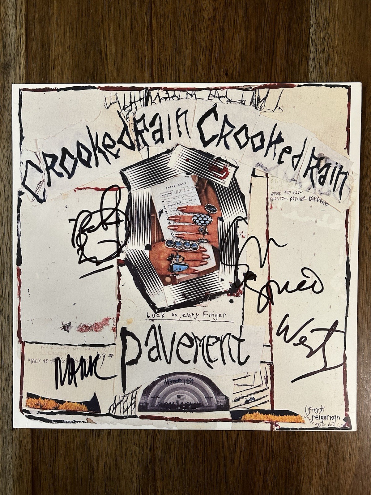 ‘Pavement’ Full Band Signed Vinyl Album ‘Crooked Rain’ Stephen Malkmus +4 RARE
