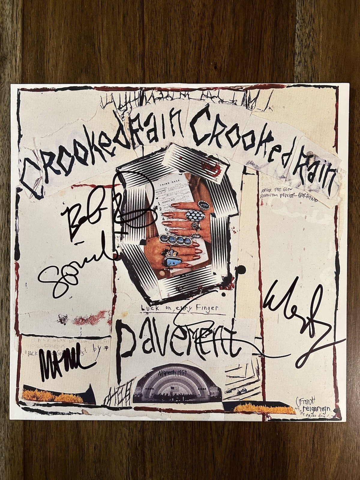 ‘Pavement’ Full Band Signed Vinyl Album ‘Crooked Rain’ Stephen Malkmus +4 RARE