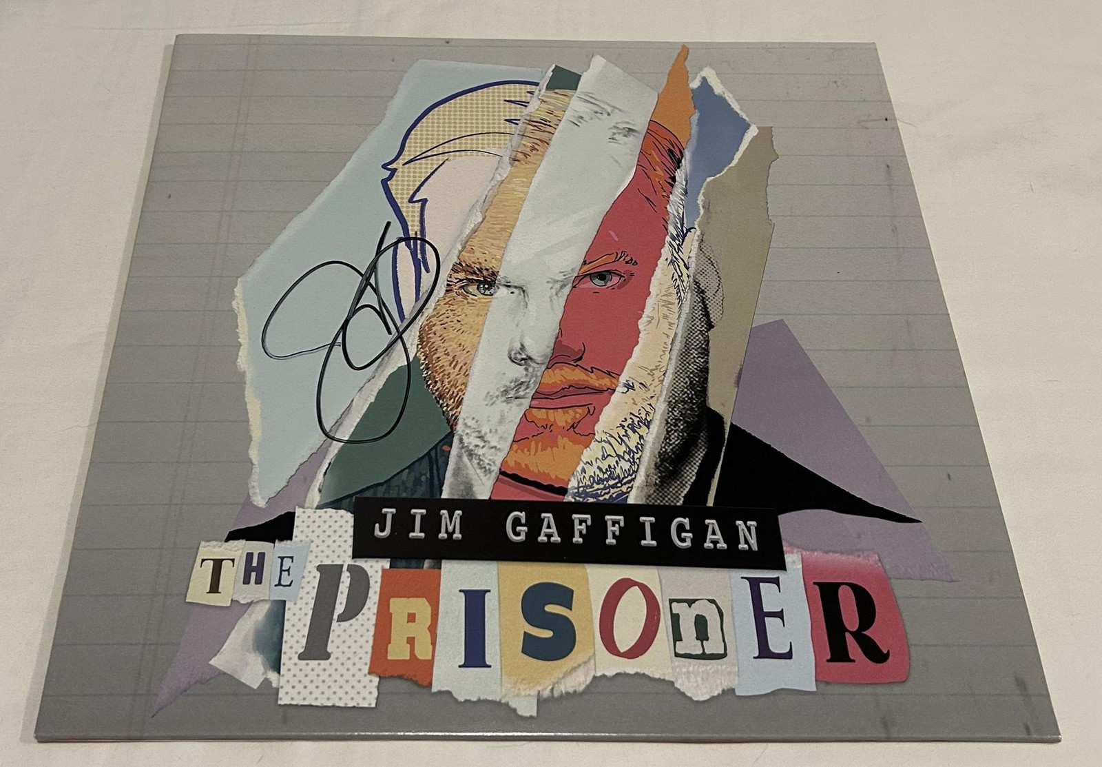 JIM GAFFIGAN SIGNED THE PRISONER VINYL RECORD JSA