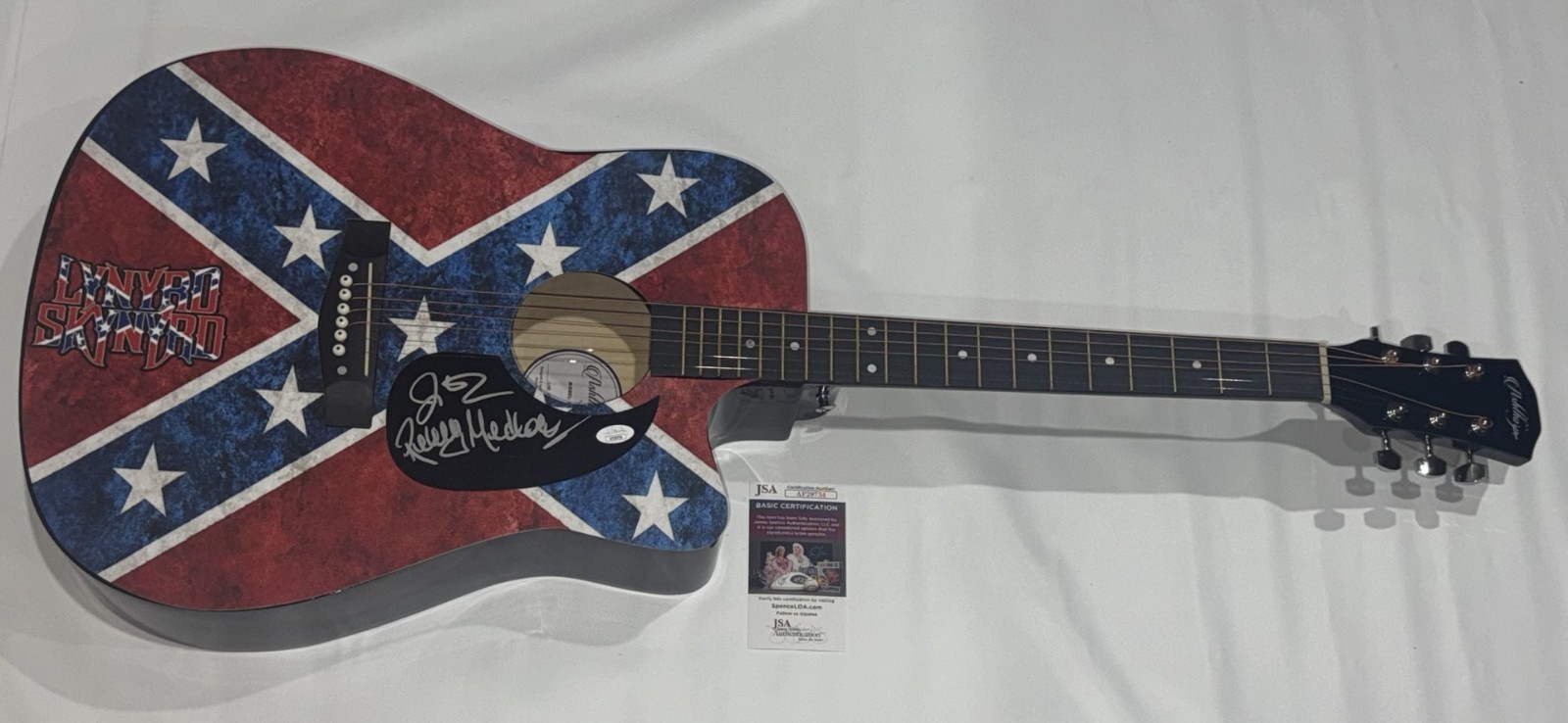 LYNYRD SKYNYRD SIGNED CUSTOM ACOUSTIC GUITAR JOHNNY VAN ZANT MEDLOCKE JSA COA