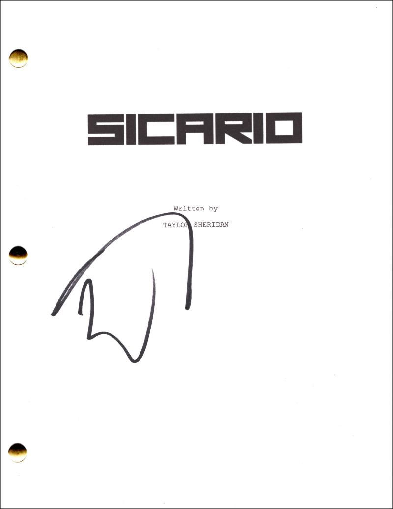 Benicio del Toro Signed Autograph Sicario Full Movie Script Screenplay ...