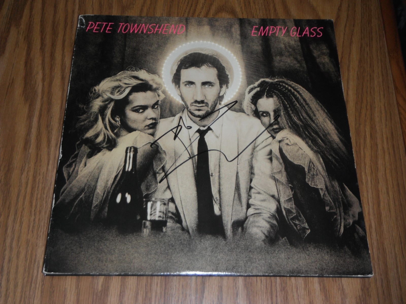PETE TOWNSHEND SIGNED EMPTY GLASS VINYL ALBUM THE WHO