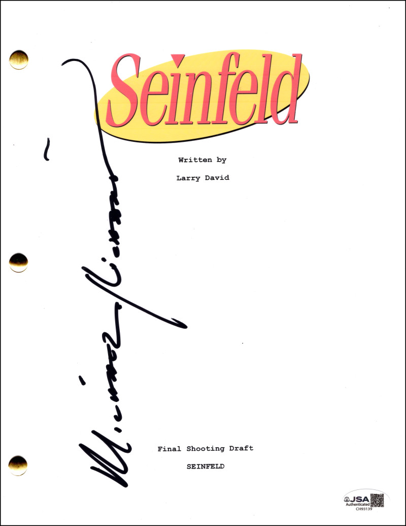 Michael Richards Signed Autograph Seinfeld The Soup Nazi Full Script w/ JSA COA