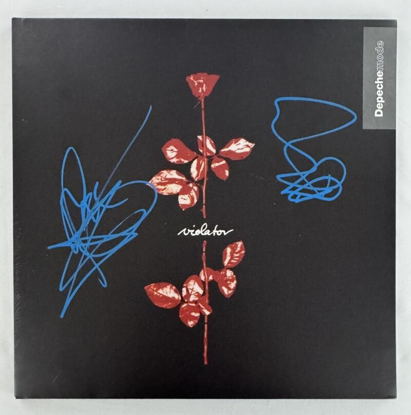 Dave Gahan & Martin Gore Signed Autograph Depeche Mode Album Record Beckett COA