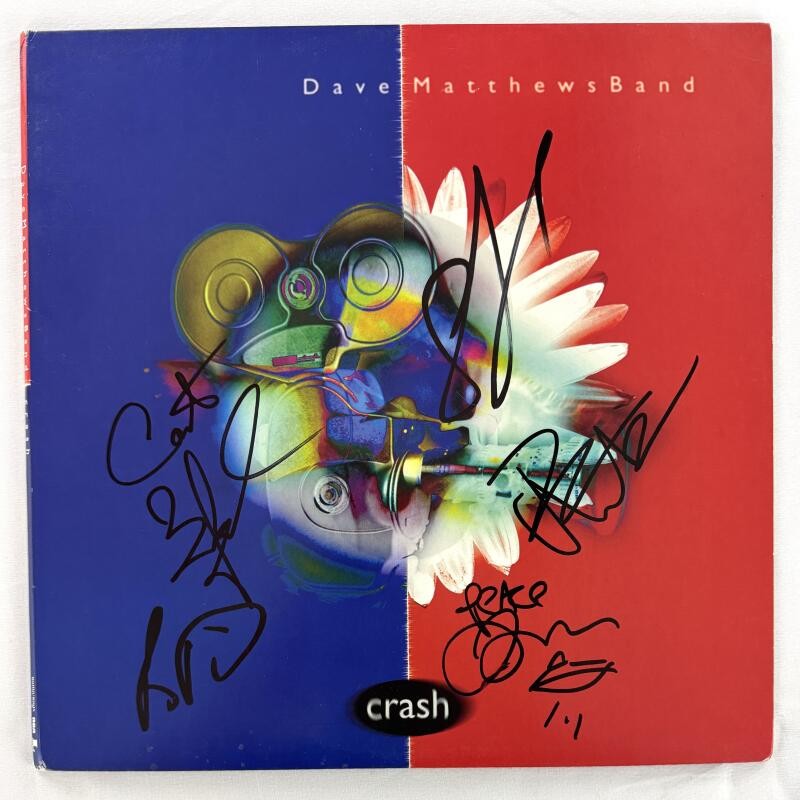 Dave Matthews Band x5 Signed Autograph Album Vinyl Record LP - Crash w/ JSA COA