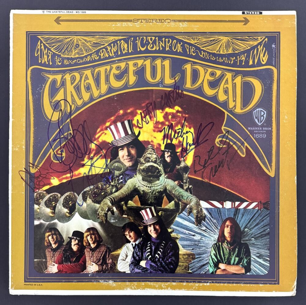 Grateful Dead Band Signed Autograph Album Record Jerry Garcia +4 JSA Beckett COA