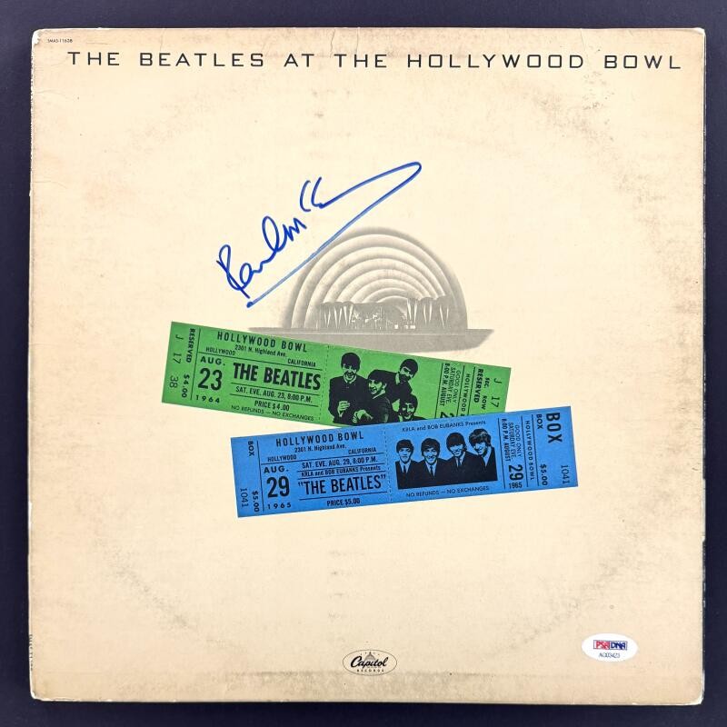 Paul McCartney The Beatles Signed Autograph Album Record Hollywood Bowl PSA COA