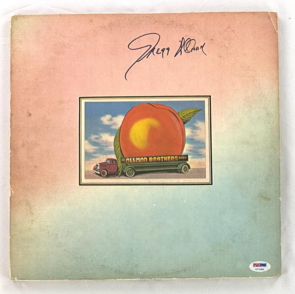 Gregg Allman Brothers Signed Autograph Album Vinyl Record - Eat A Peach PSA COA