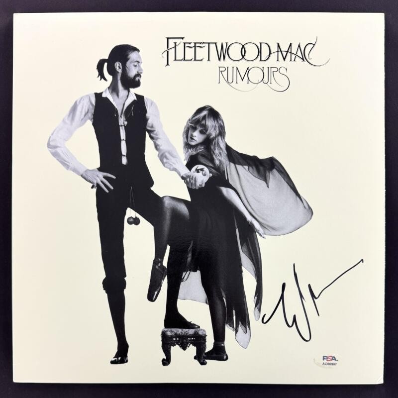 Lindsey Buckingham Signed Autograph Album Vinyl Record Fleetwood Mac Rumours PSA