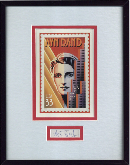 Ayn Rand Atlas Shrugged The Fountainhead Signed Autograph Photo Display PSA DNA