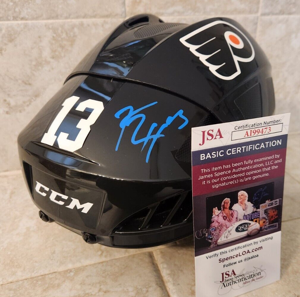 Kevin Hayes Signed Full-Size Hockey Helmet JSA COA #AI99473 Philadelphia Flyers