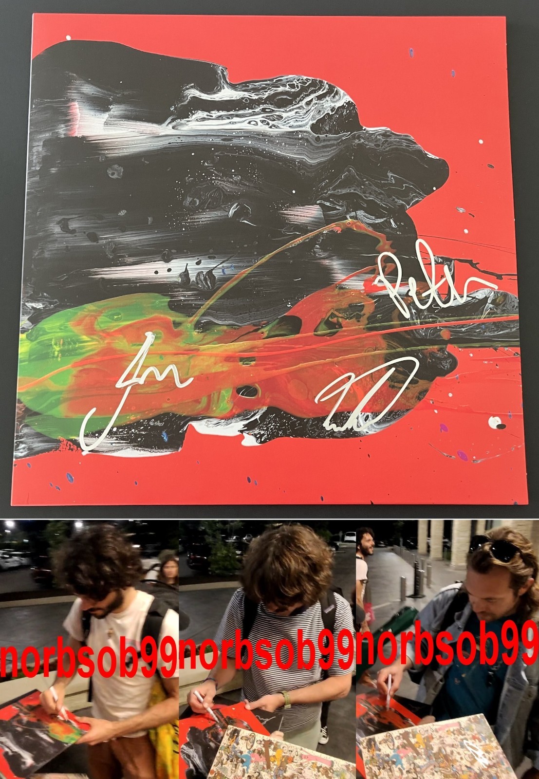 GOOSE RICK MITAROTONDA +2 SIGNED AUTOGRAPH UNDECIDED VINYL RECORD w/EXACT PROOF