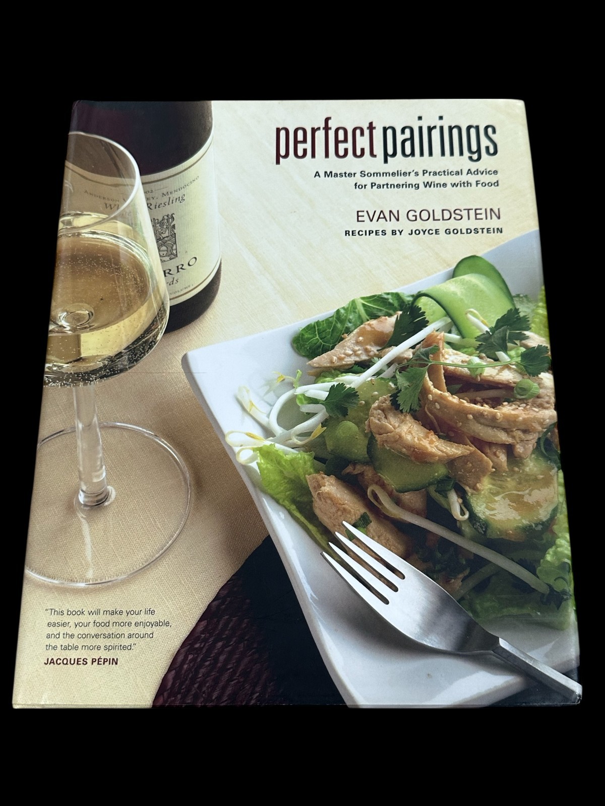 Evan Goldstein Perfect Pairings A Master Sommelier Signed Autograph Cook Book