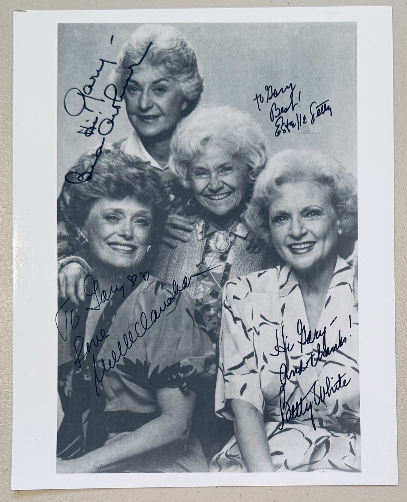 The Golden Girls Complete Cast X4 Signed Autographed 8x10 Photo JSA Letter