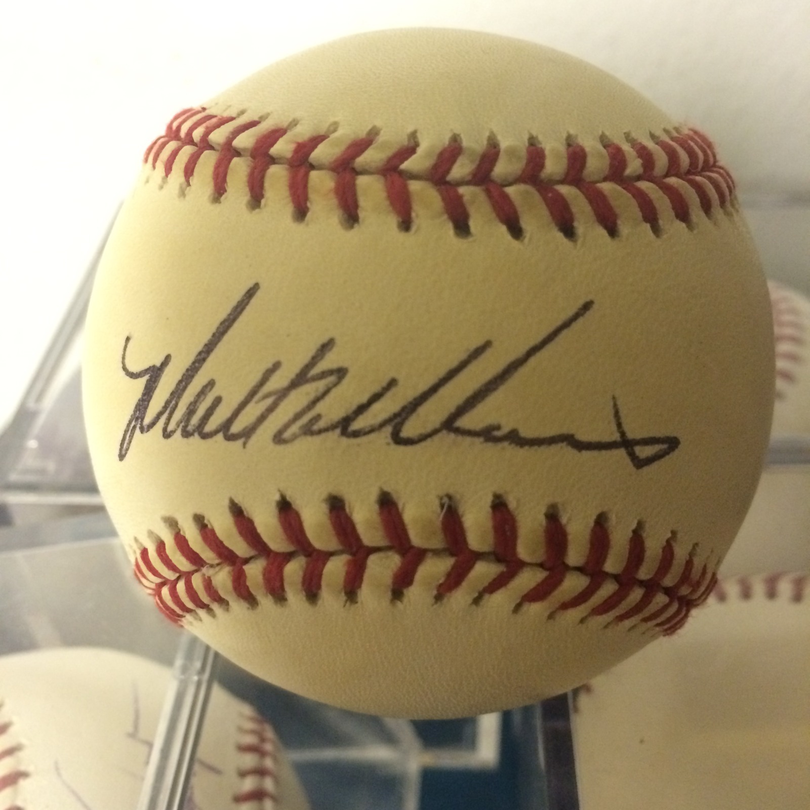 Matt Williams Nationals Mgr Signed Romlb Baseball Autograph Giants Diamondbacks