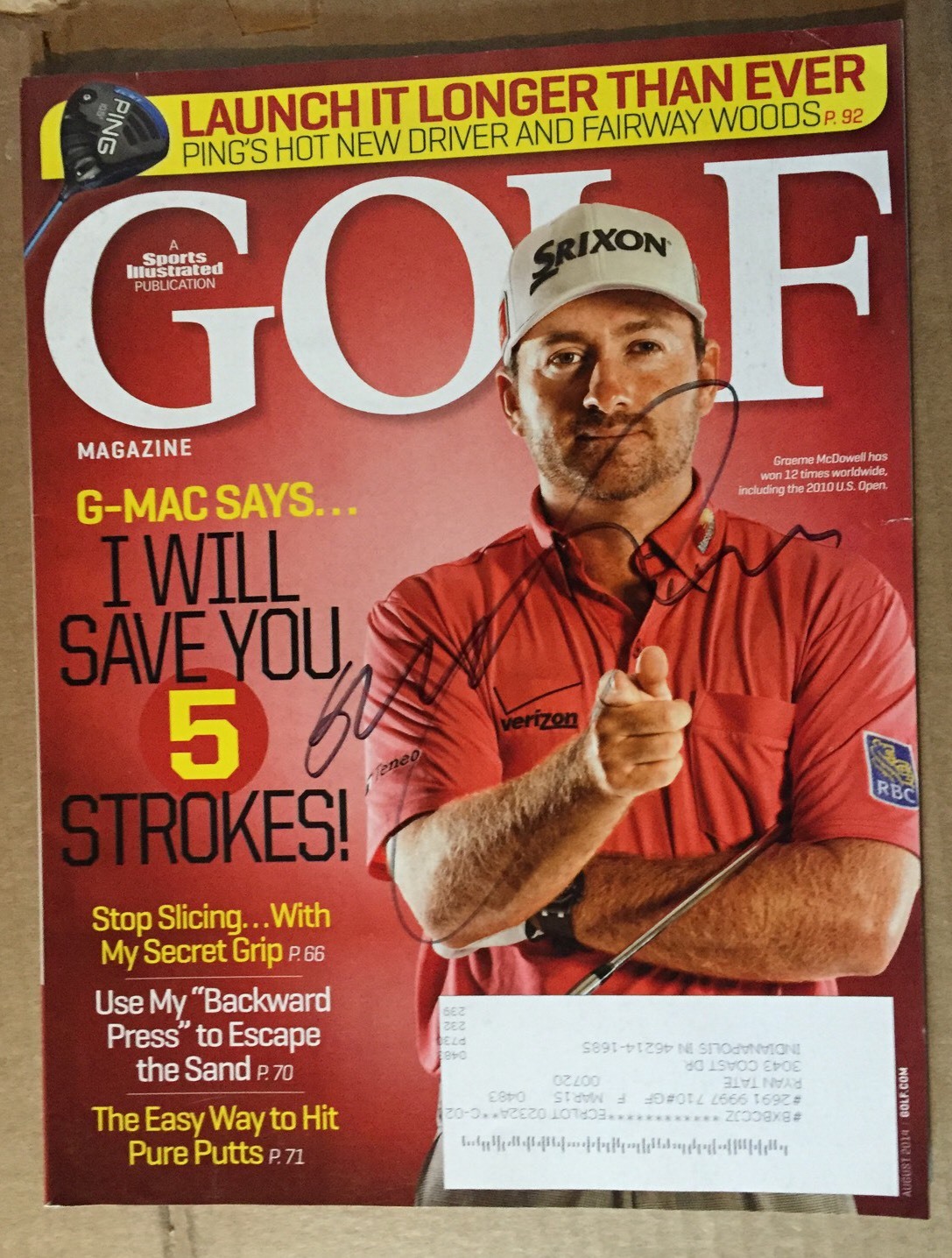 Autographed Graeme McDowell Magazine Signed