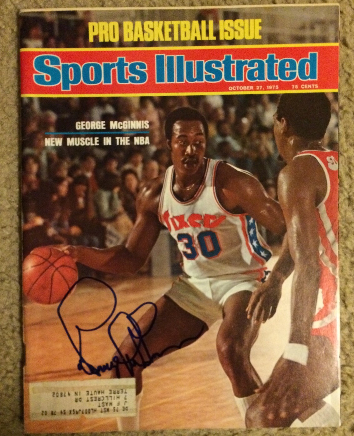 George Mcginnis Signed Sports Illustrated Autographed